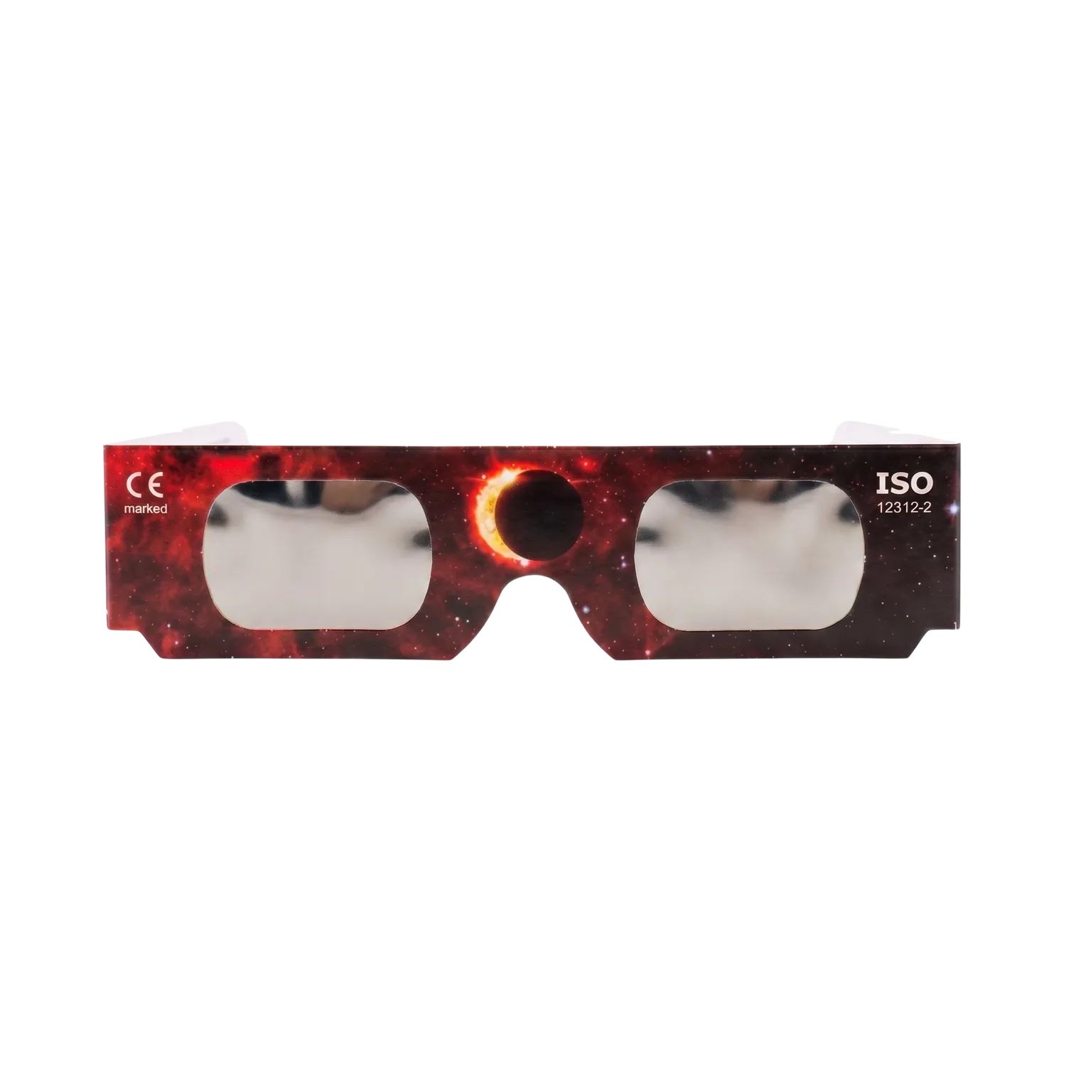 Gafas de eclipse con marcado CE e ISO 12312-2 impreso en la montura